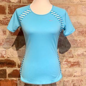 NIKE DRI-FIT aqua blue short sleeve shirt  I Size XS